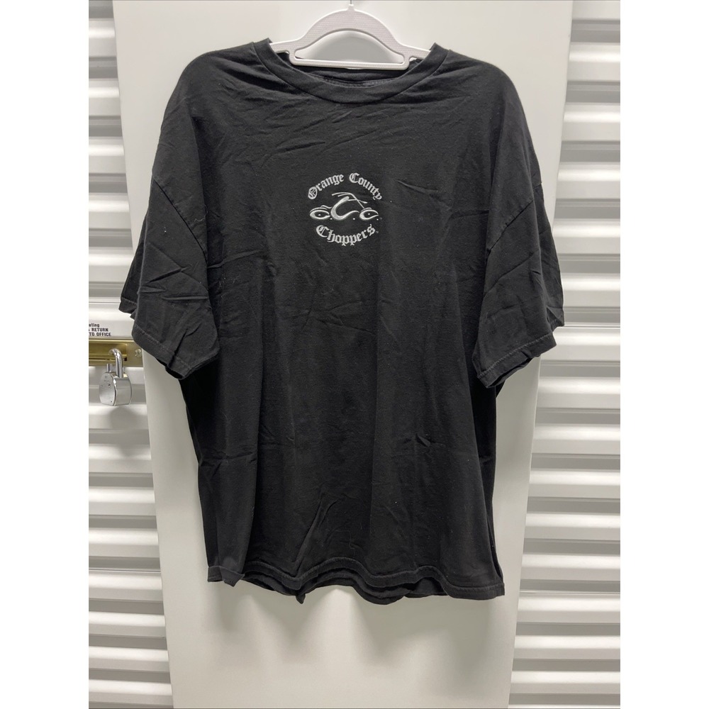 Vintage 2004 Orange County Choppers Shirt Mens 2XL Faded Black Short Sleeve Moto